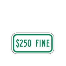 $250 Fine Supplemental Plaque (Green)