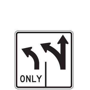 Double Turn Left Sign