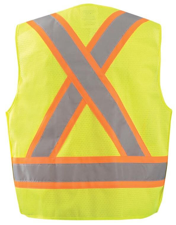 5 Pt. Break-Away Two Tone "X" Back Mesh Vest