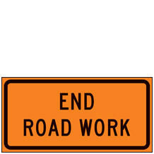 End Road Work Signs