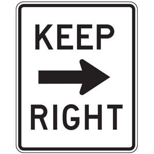 Keep Right Sign