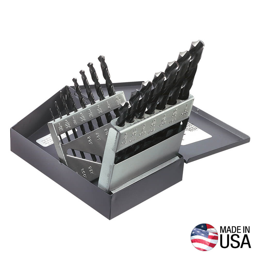 15-Piece Regular-Point Drill-Bit Set