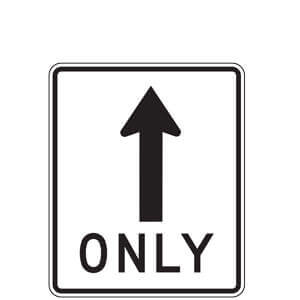 Mandatory Straight Sign