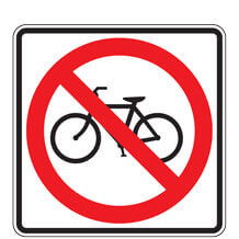 No Bicycles (Symbol) Sign