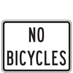 No Bicycles Sign