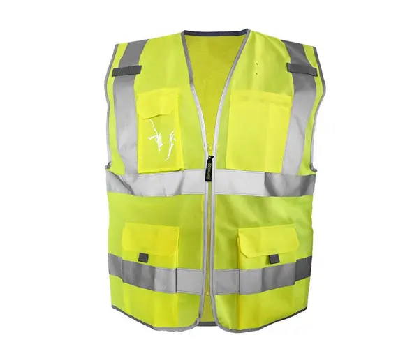 High Visibility Premium Solid Dual Stripe Full Surveyor Vests