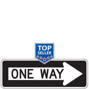 One Way (Enclosed in Right Arrow) Sign