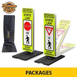 Portable/Fixed Pedestrian and School Crosswalk Signage