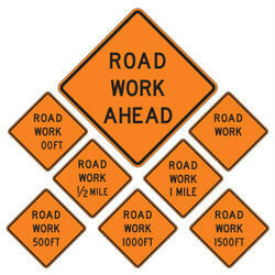 Road Work | Work Zone Signs (Choose Distance)