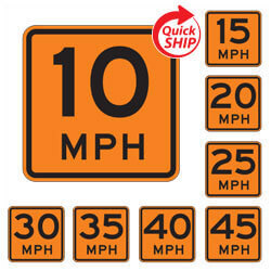 Speed Advisory Sign