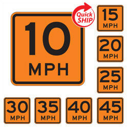Speed Advisory Sign