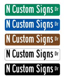 Custom Street Name Signs - 6" Basic